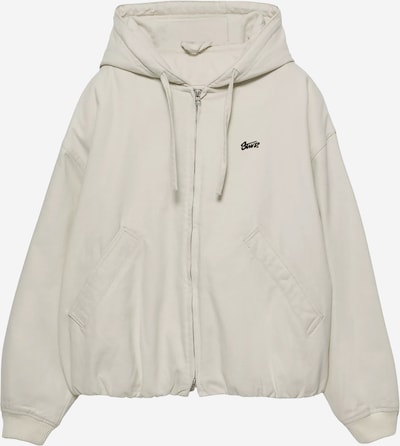 Pull&Bear Välikausitakki 'STWD' värissä musta / valkoinen, Tuotenäkymä