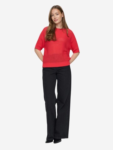 NÜMPH Strickpullover mit Halbarm 'NUERIKKA PULLOVER ' in Rot: Vorderseite