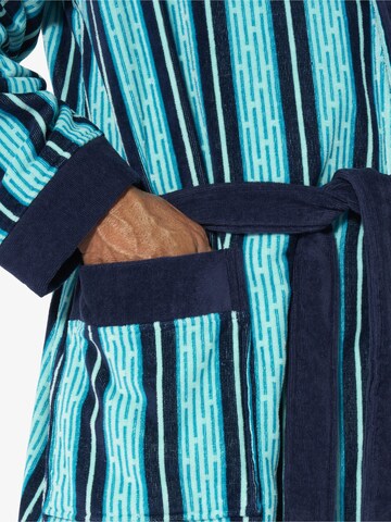 Jan Vanderstorm Short Bathrobe 'Bekan' in Blue
