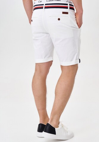 INDICODE JEANS Regular Chino Pants 'Creel' in White