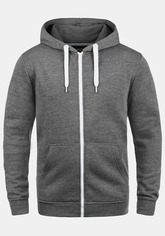 !Solid Zip-Up Hoodie 'Olli ZipHood' in Grey: front