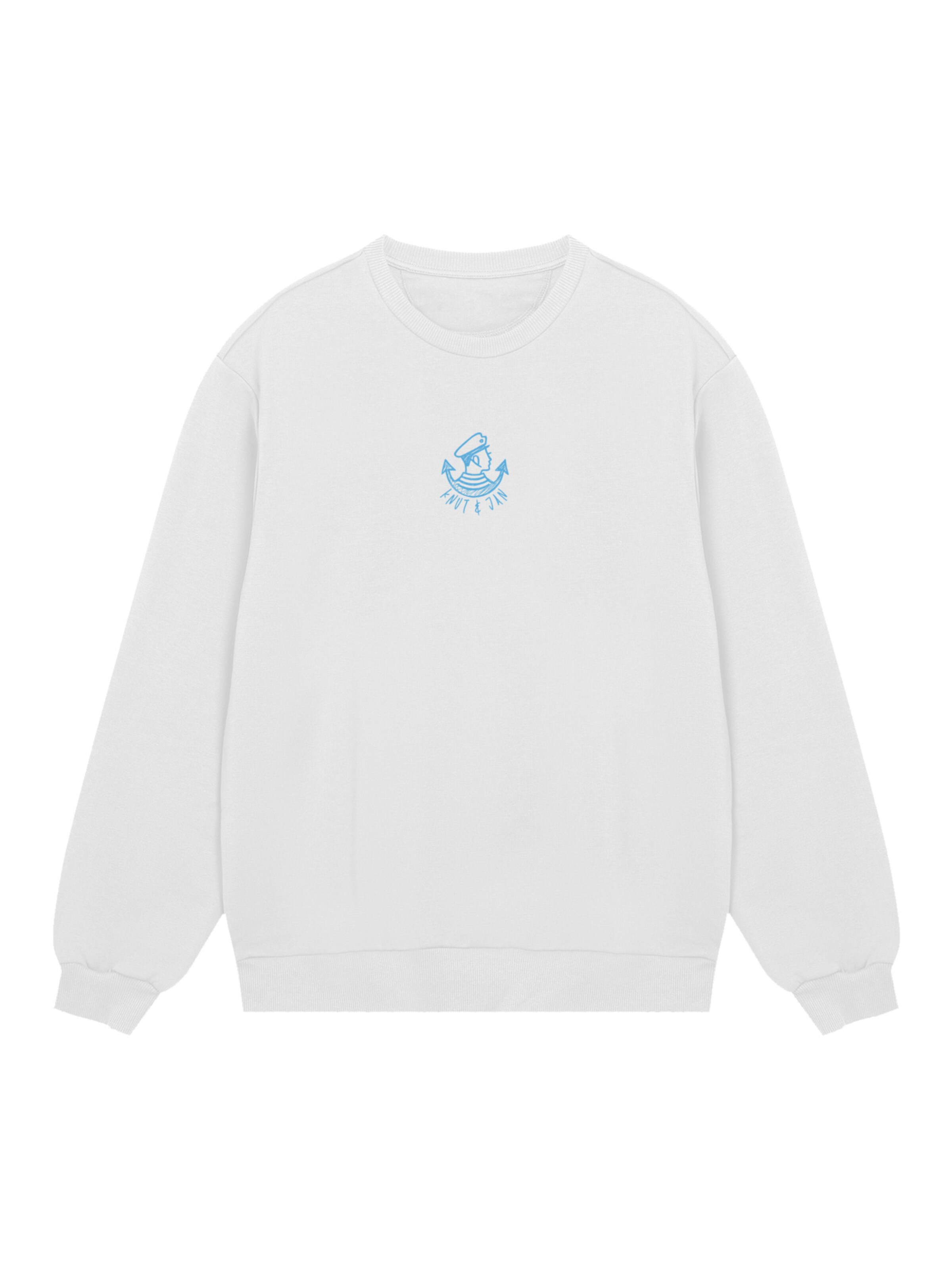 F4NT4STIC Sweatshirt 'Knut und Jan Scribble' in White: front