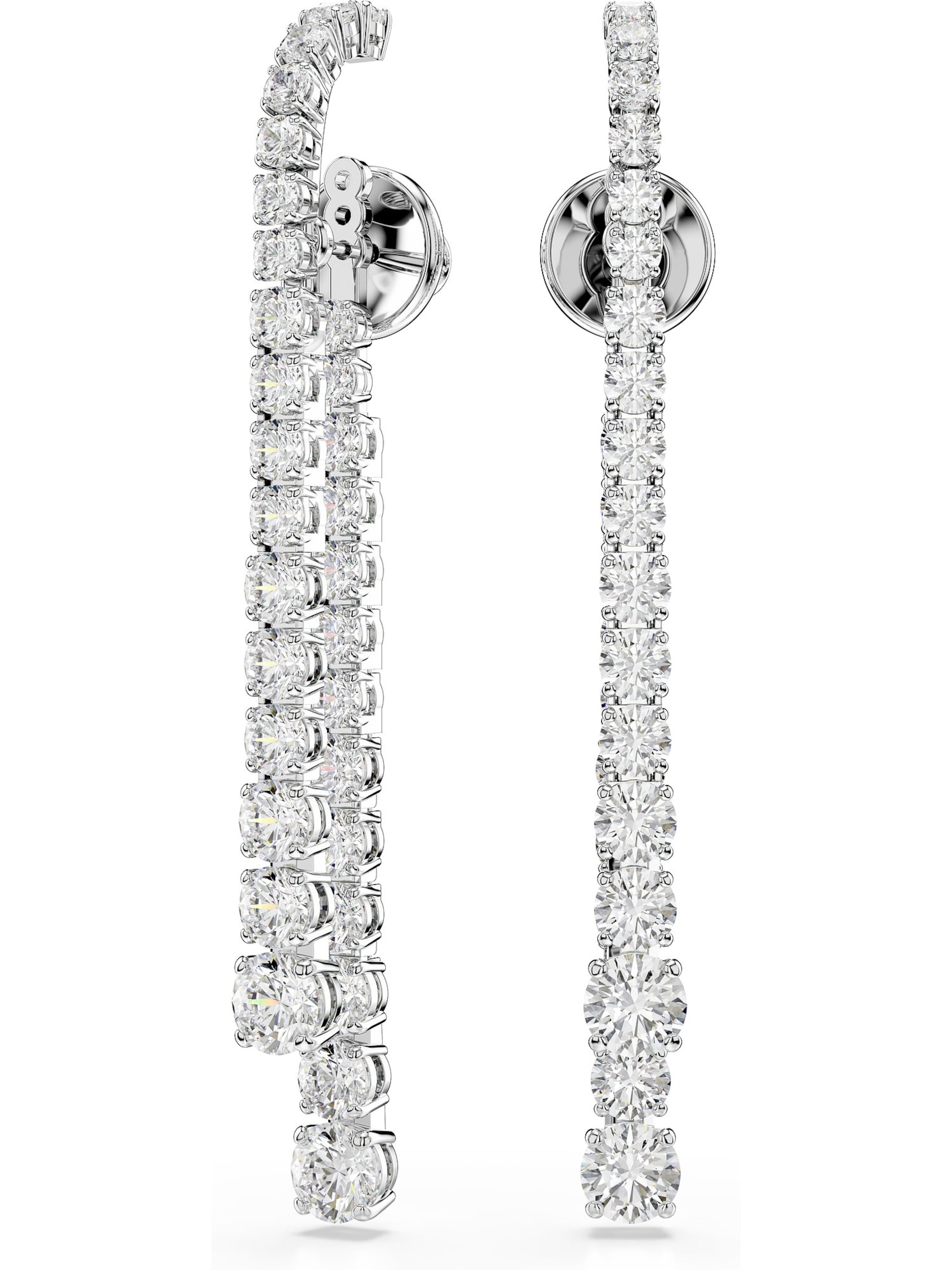 Swarovski Earrings in Silver: front