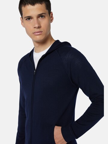 Boggi Milano Zip-Up Hoodie in Blue