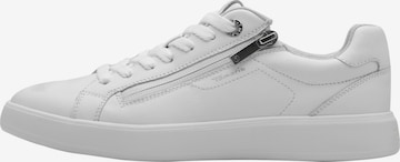 Chaussure de sport à lacets 'Leder-Sneaker' Tamaris en blanc : devant