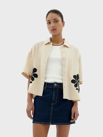 Chemisier 'ANNA' Thinking MU en beige : devant