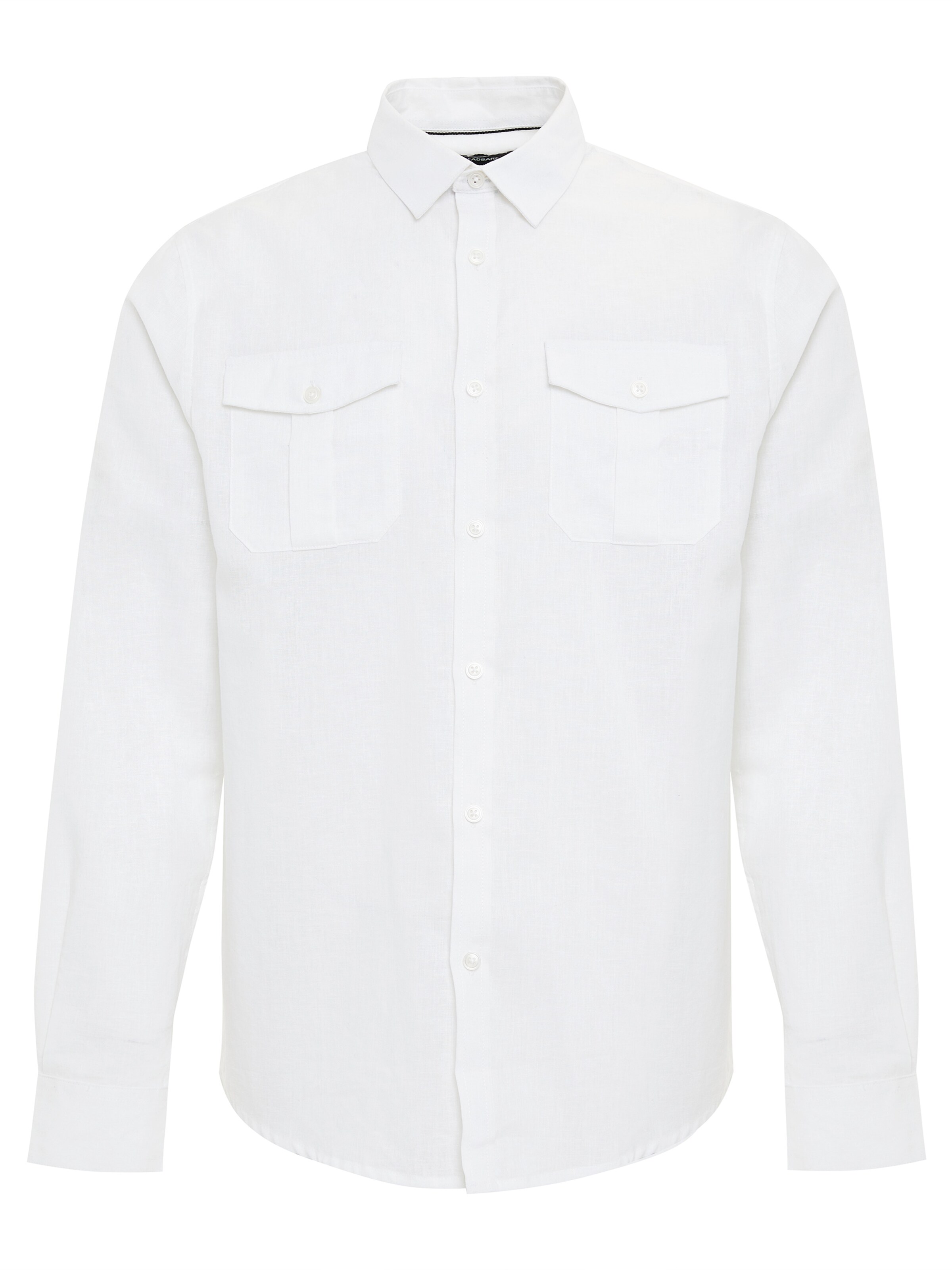 Threadbare Comfort fit Button Up Shirt 'Collins' in White: front