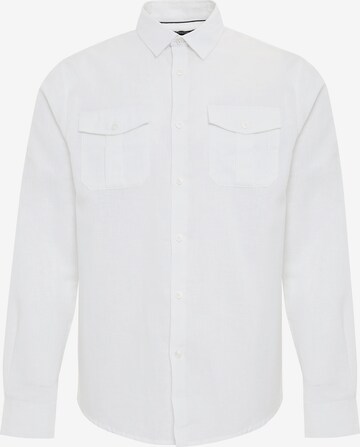 Threadbare Button Up Shirt 'Collins' in White: front