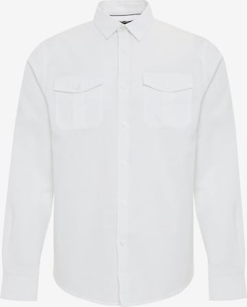 Threadbare Comfort fit Button Up Shirt 'Collins' in White: front