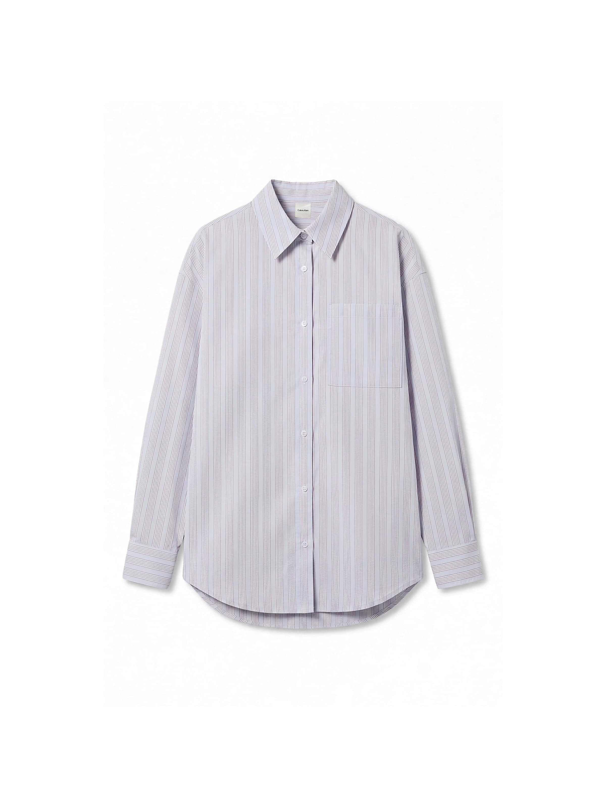 Calvin Klein Blouse in XS in de kleur Grijs / Wit, Productweergave