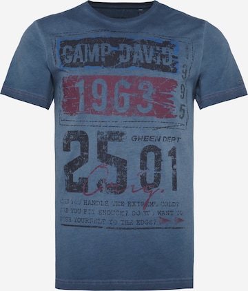 CAMP DAVID T-shirt i blå: framsida