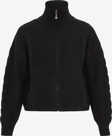 Geacă tricotată de la DreiMaster Vintage pe negru: față