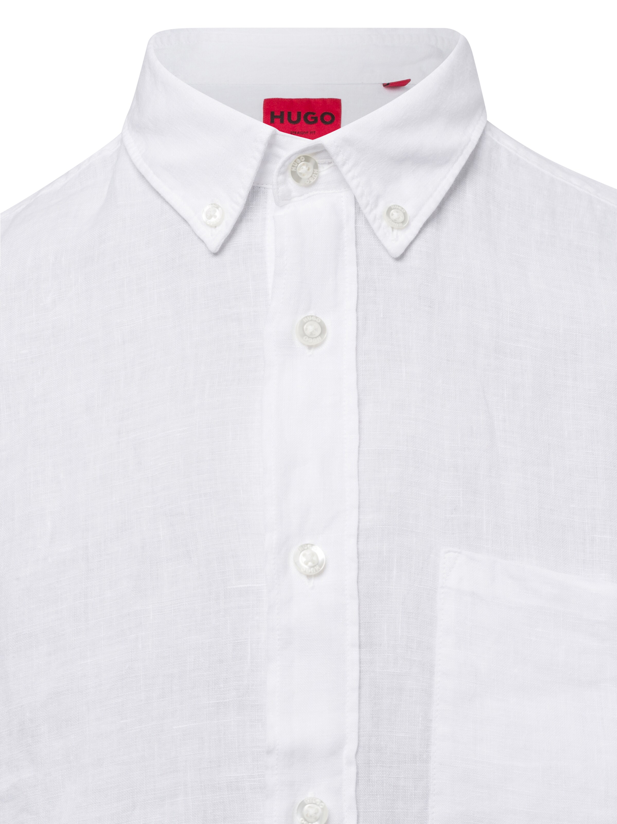 HUGO Regular Fit Hemd ' Ermann ' in Weiß