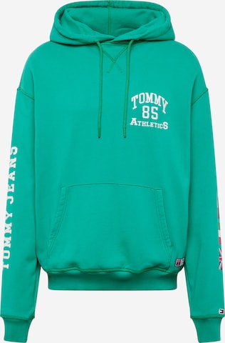 Tommy Jeans Sweatshirt 'ARCHIVE GAMES' i grøn: forside