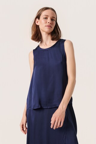 SOAKED IN LUXURY Blouse in Blue: front