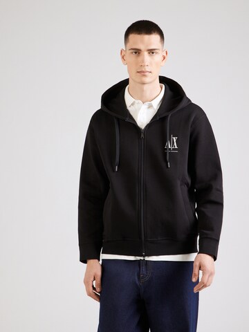 ARMANI EXCHANGE Sweatjacka i svart: framsida