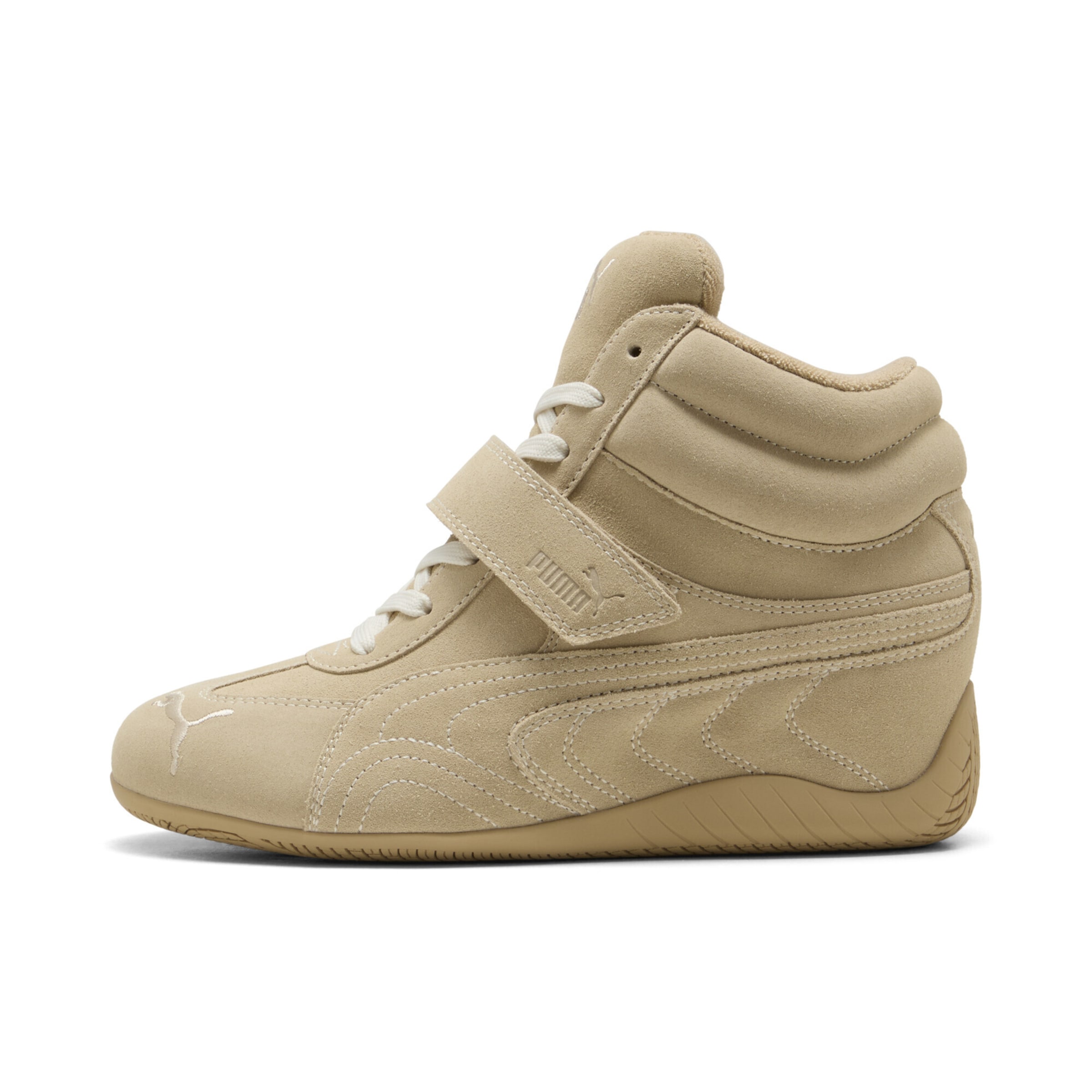 PUMA Sneakers hoog 'Speedcat Wedge' in Beige: voorkant