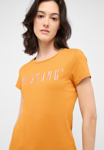 MUSTANG T-Shirt 'Loa' in Orange