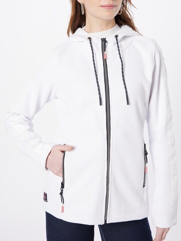 Soccx - Sudadera con cremallera en blanco