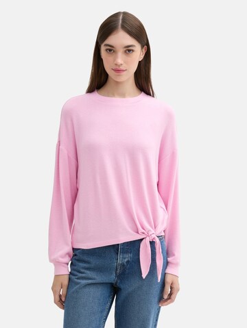 T-shirt TOM TAILOR DENIM en rose : devant