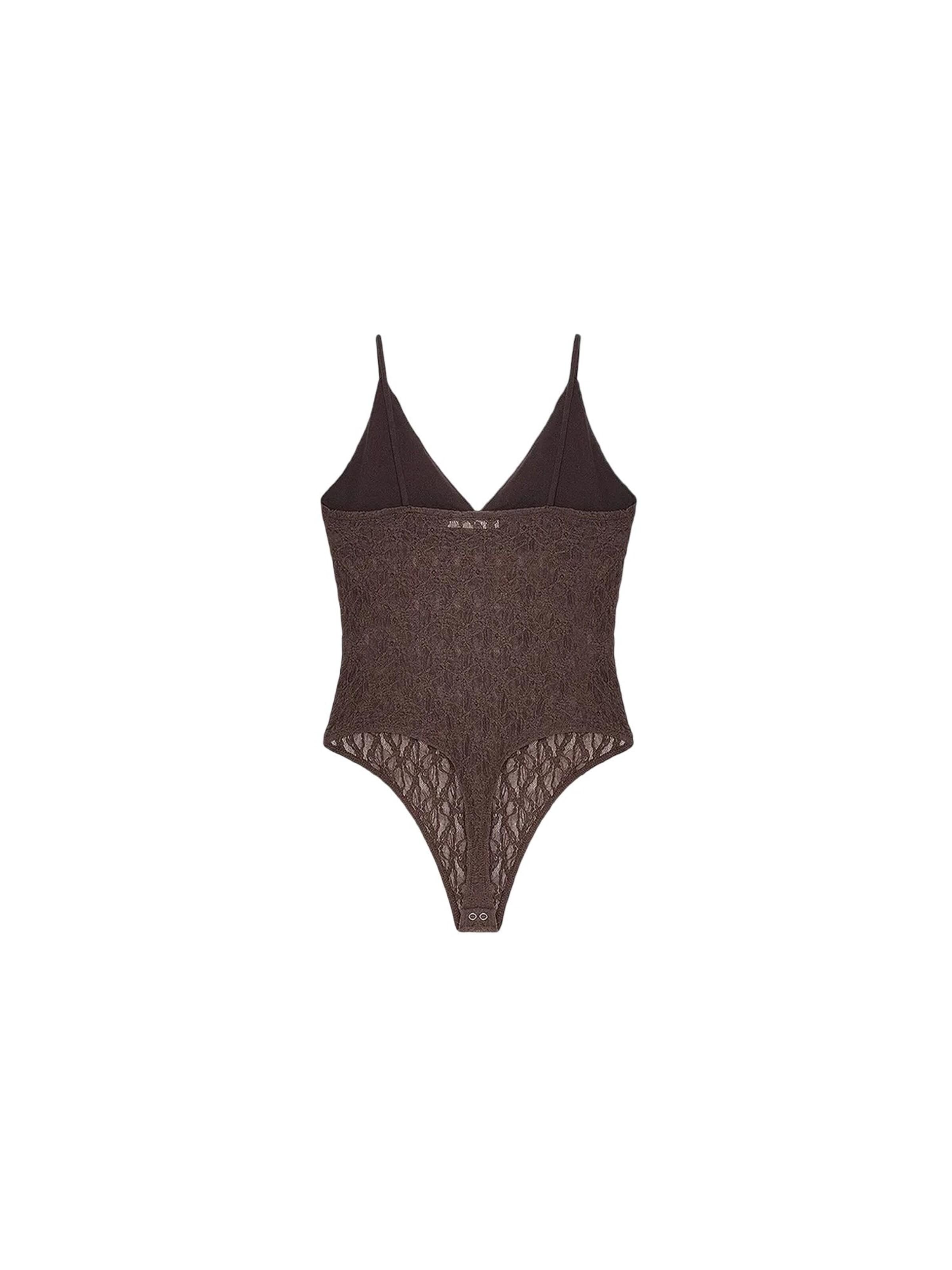 Dilvin Bodysuit 'Blusen' in Brown