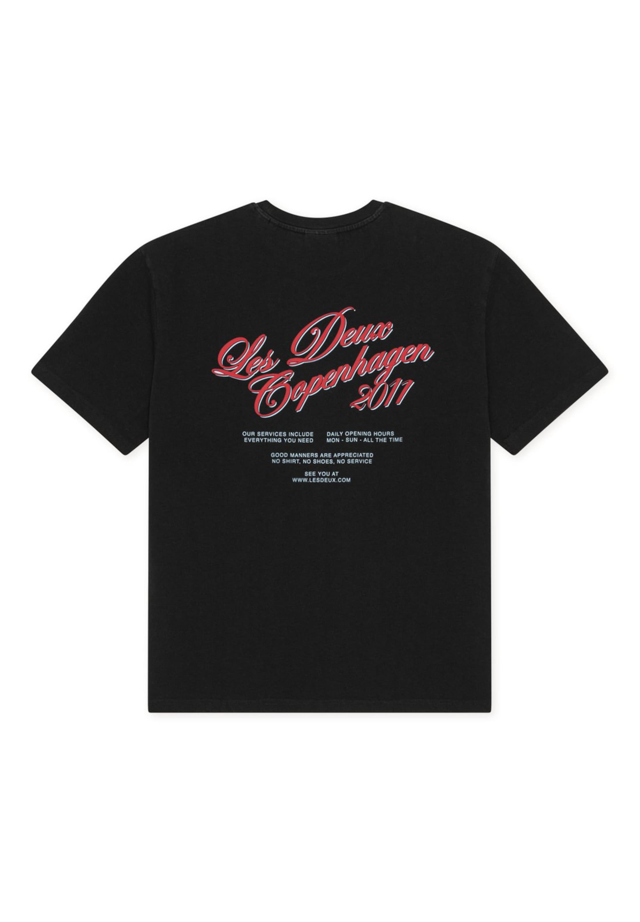 Les Deux - Camiseta 'Service' en negro