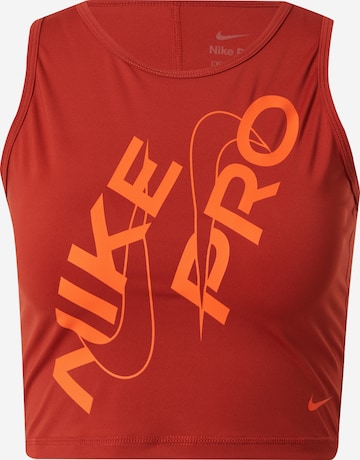 NIKE Sports Top 'NP' in Orange: front