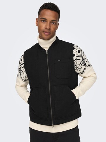 Only & Sons Vest 'EARL' in Black