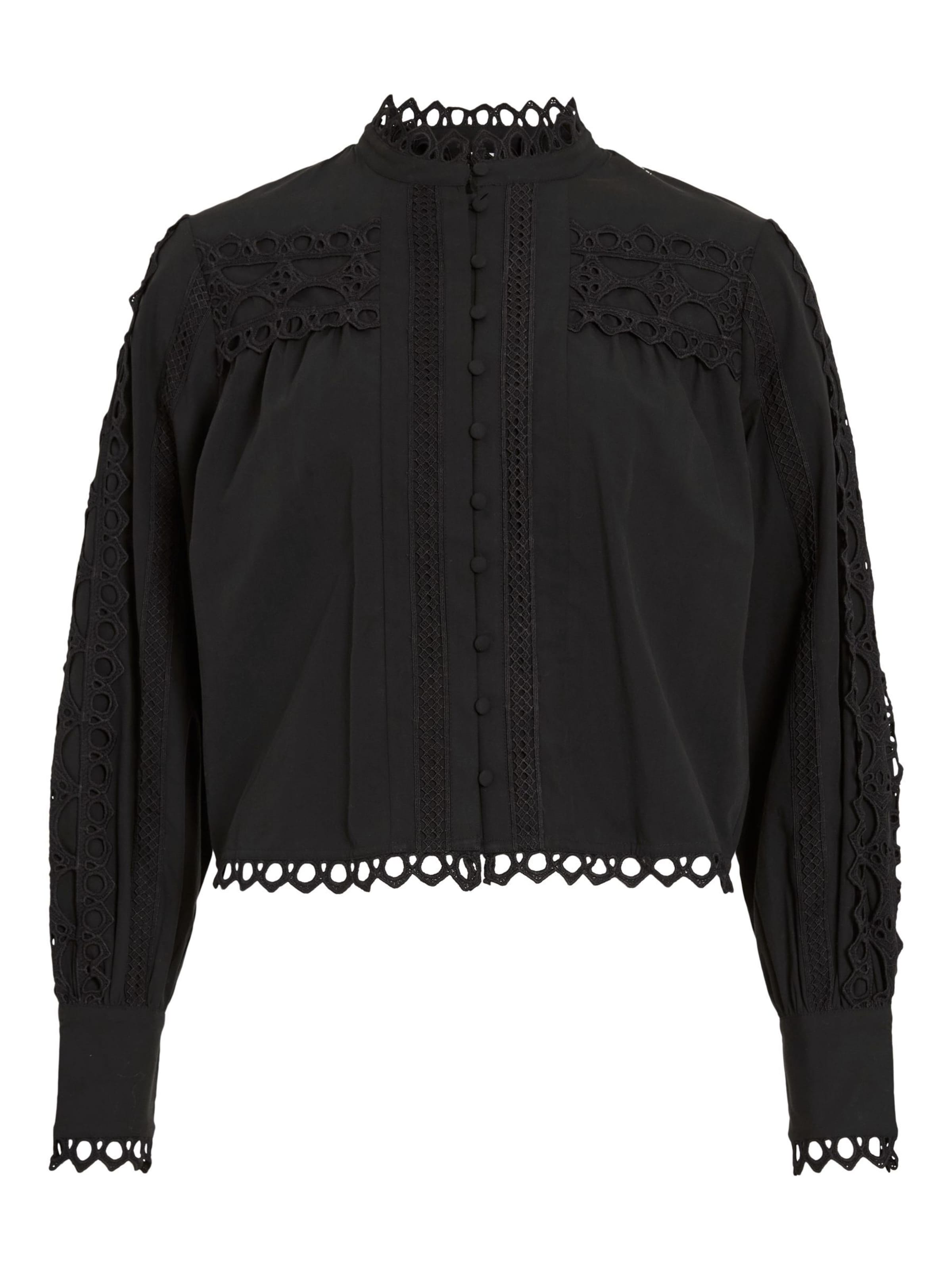 ROUGE EDIT Bluse in Schwarz: Vorderseite