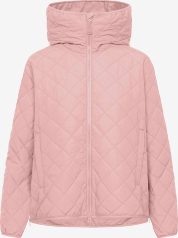Derbe Steppjacke 'Quiltby Short' in Pink: Vorderseite