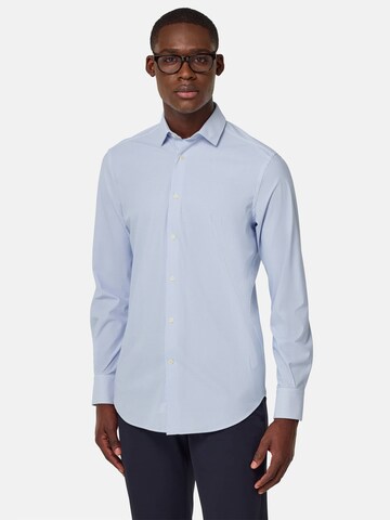 Coupe slim Chemise 'B Tech' Boggi Milano en bleu : devant