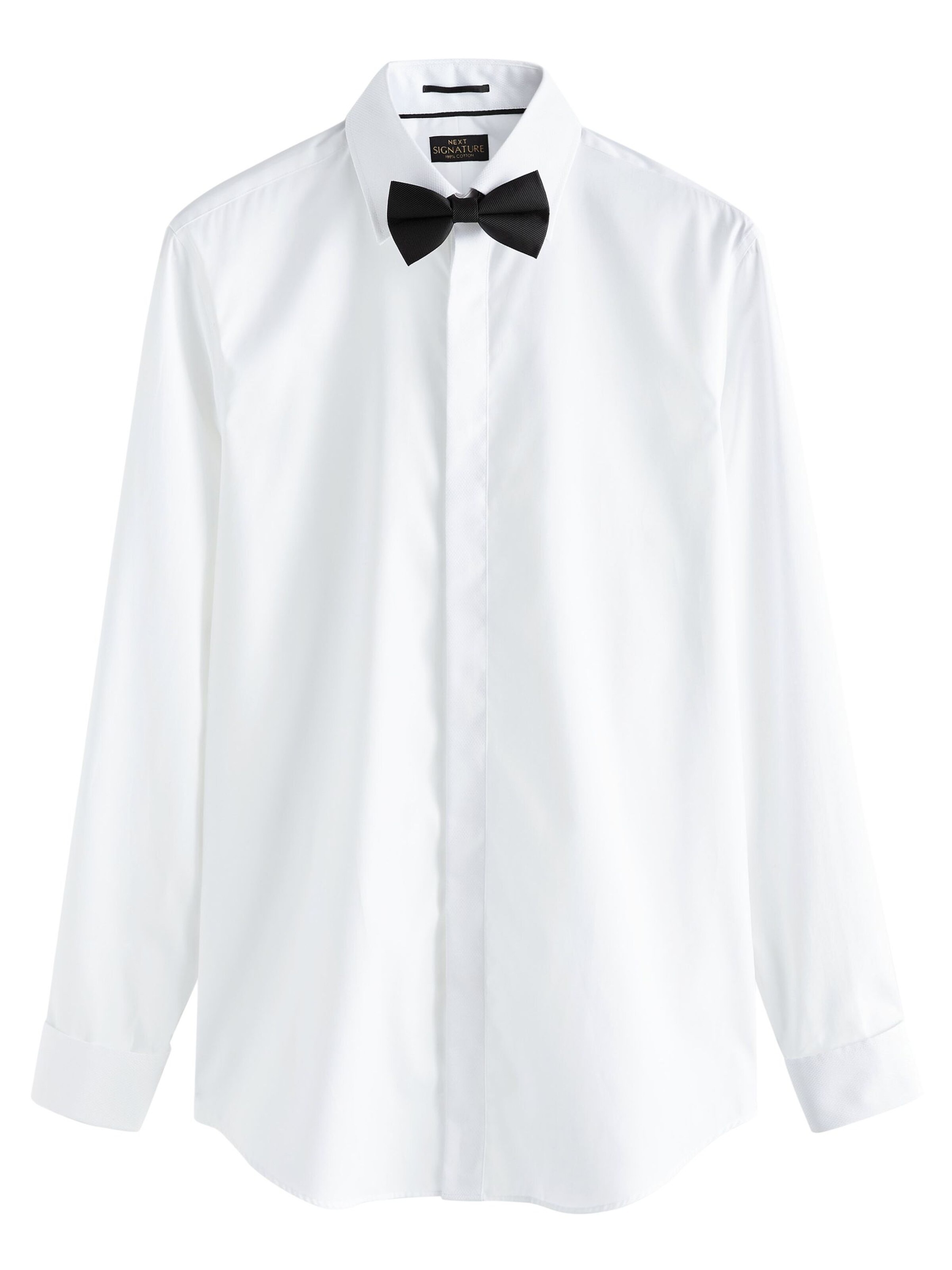 Next Regular fit Риза в бяло: отпред