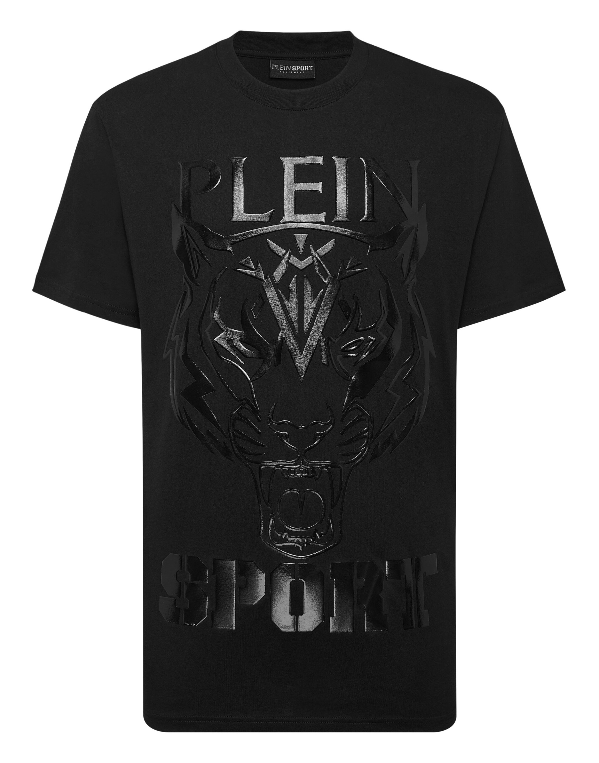 Plein Sport - Camisa 'Tiger' em preto: frente