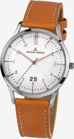 Jacques Lemans Analog Watch 'Retro Classic' in Brown: front