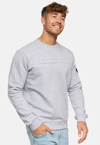 INDICODE JEANS Sweatshirt ' Avant ' in Grijs: voorkant