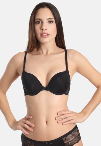 sassa Push-up BH 'Fancy Lace' in Schwarz