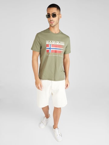 T-Shirt 'S-KREIS' NAPAPIJRI en vert