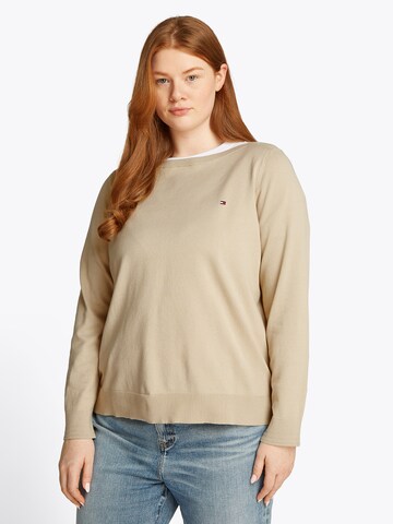 Tommy Hilfiger Curve Sweter w kolorze zielony: przód