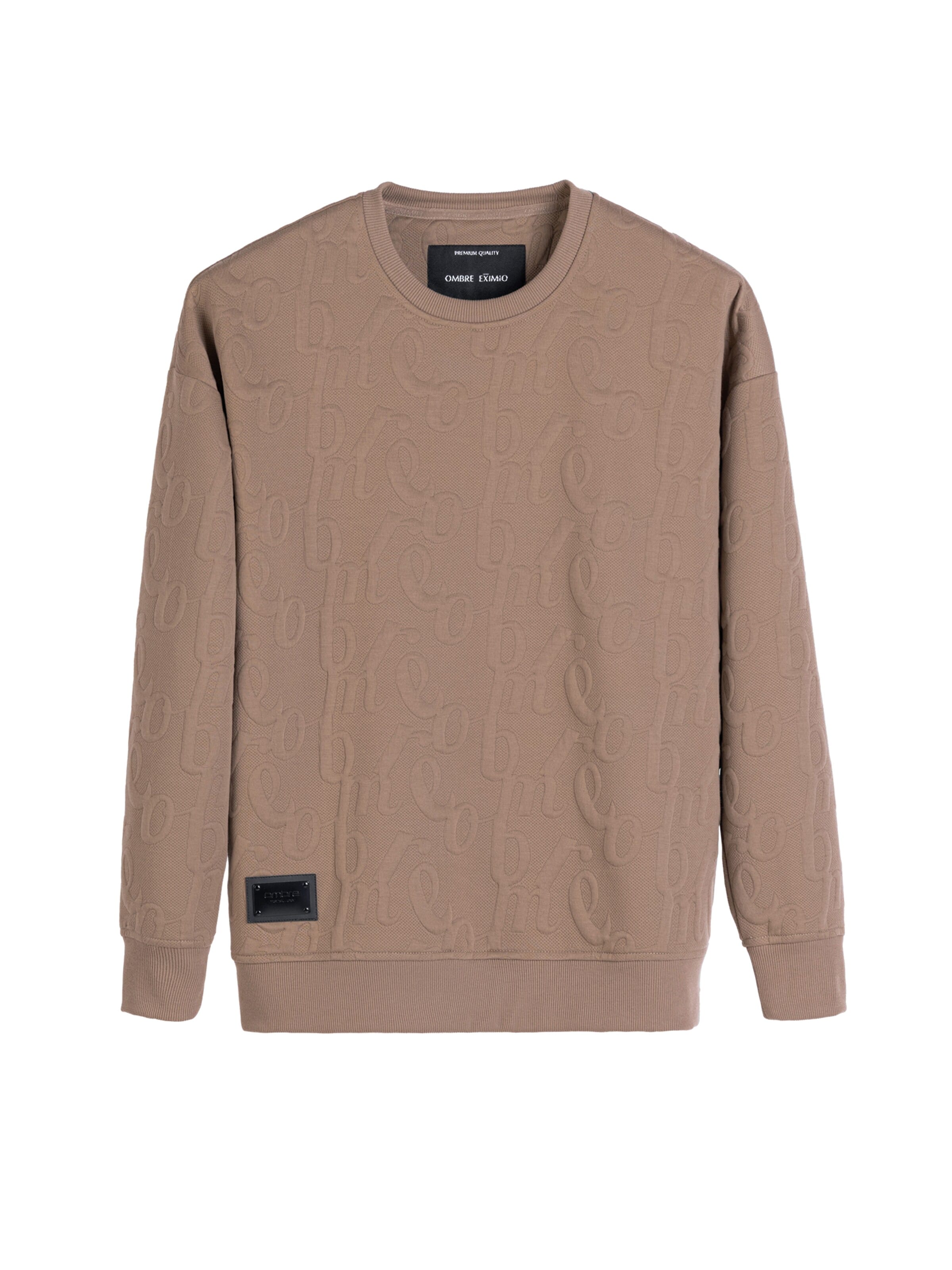 Sweat-shirt Ombre en beige : devant