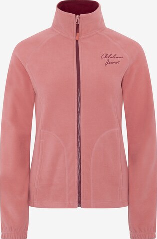 Oklahoma Jeans Fleece Jacket in Pink: front