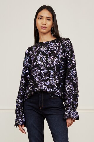 Fabienne Chapot Blouse 'Sassy Sequin' in Blauw: voorkant