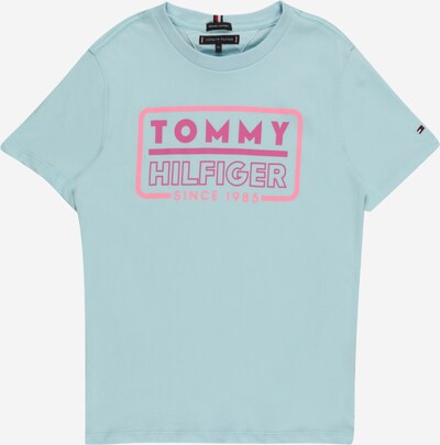 TOMMY HILFIGER Tričko - světlemodrá / pink / tmavě růžová / červená / bílá, Produkt