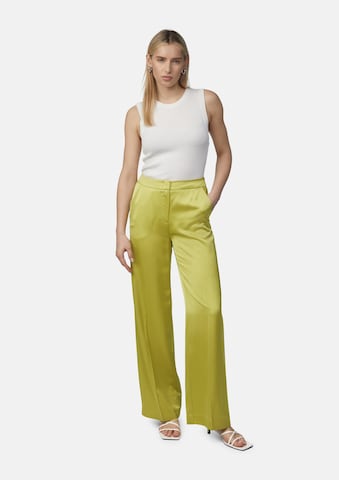 COMMA Wide leg Pantalon in Groen: voorkant