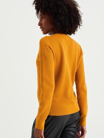 Geacă tricotată de la WE Fashion pe galben
