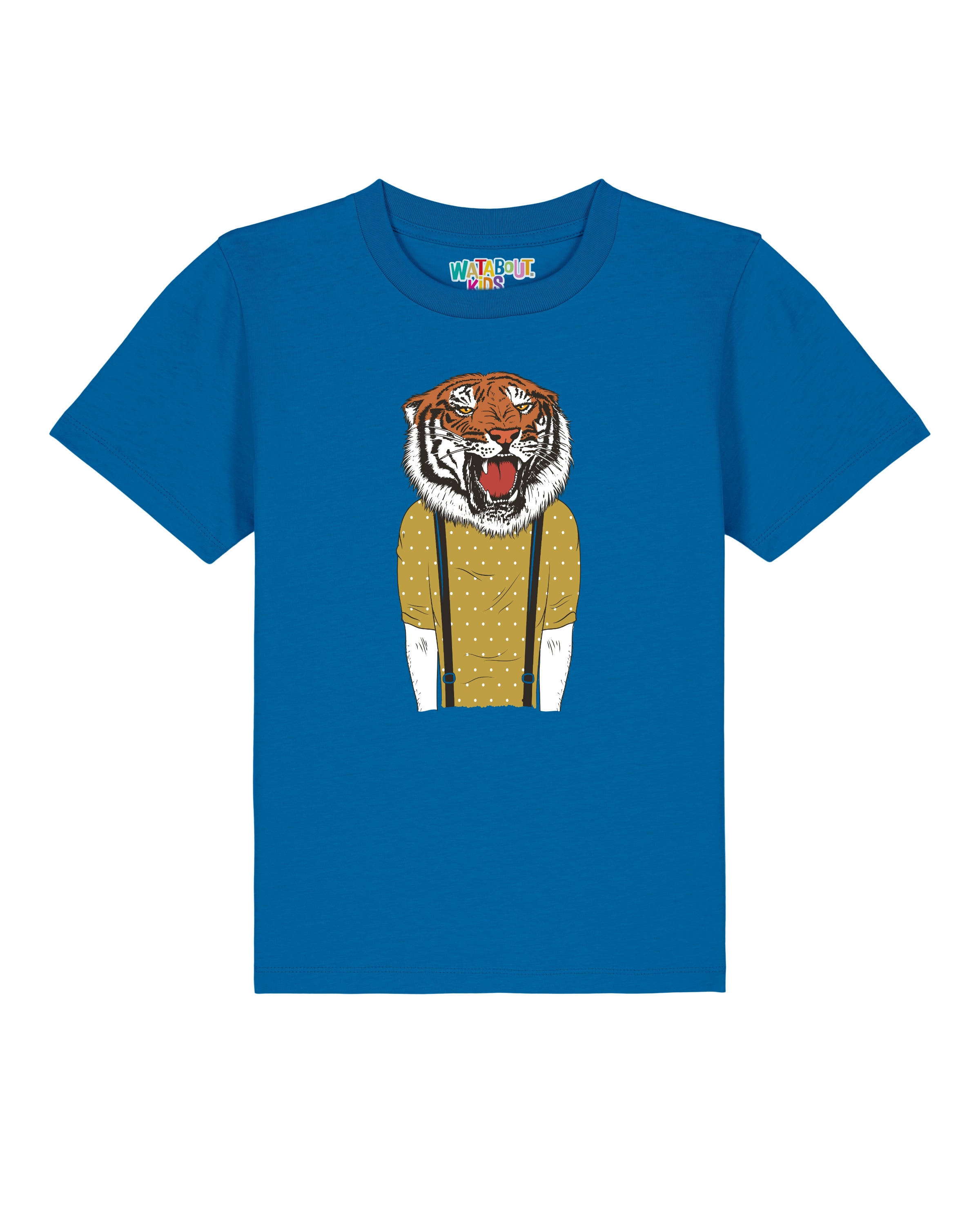 T-Shirt 'Tiger Head' watabout.kids en bleu : devant