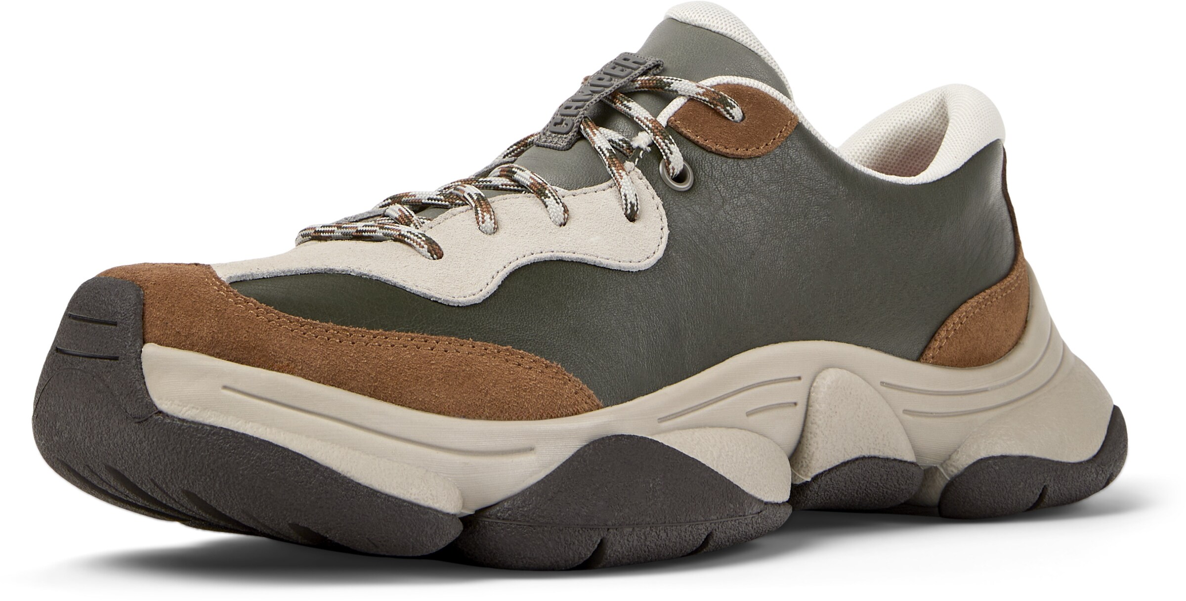 CAMPER Platform trainers 'Karst 2' in Ivory / Brown / Green, Item view