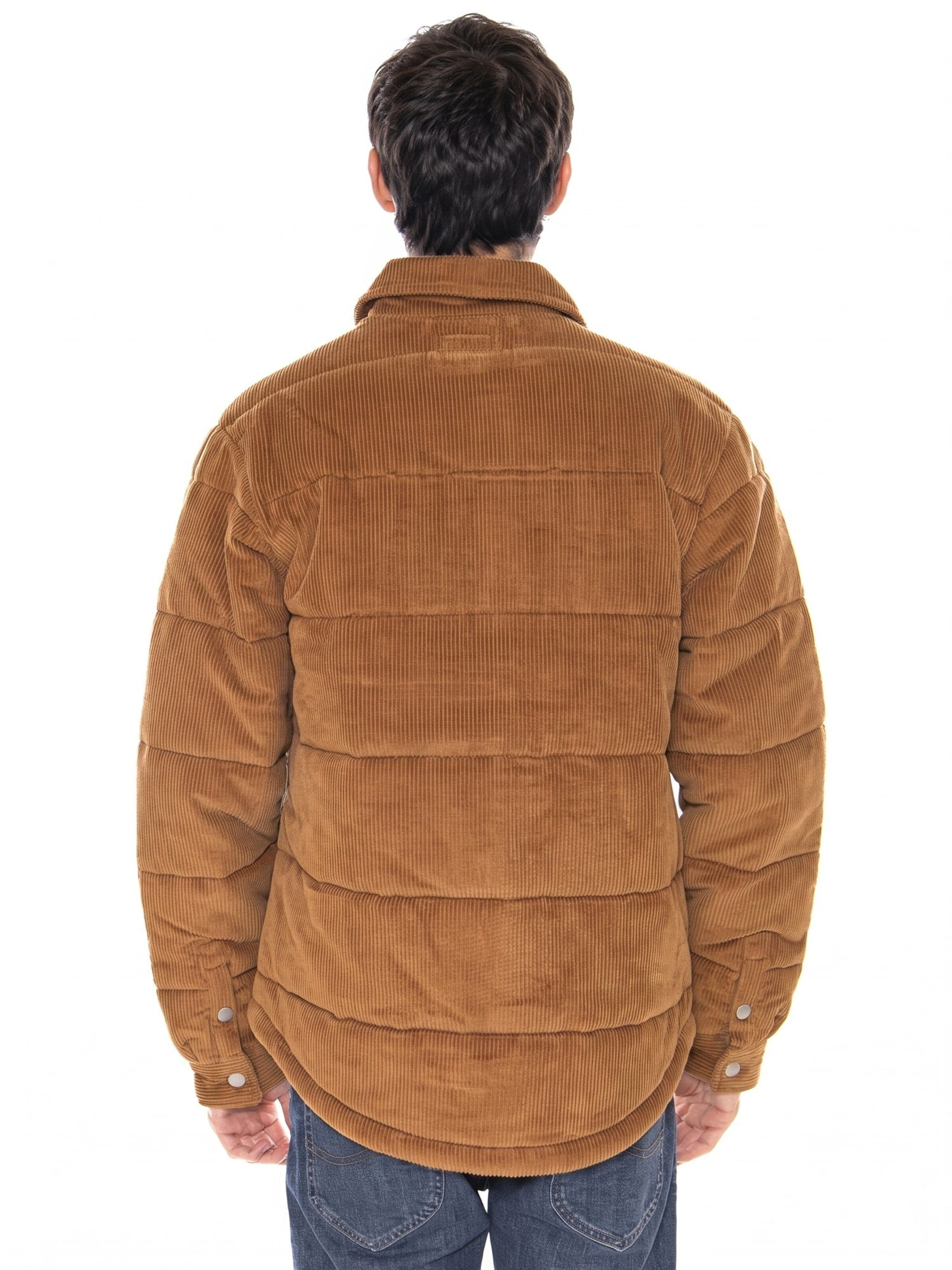 Giacca invernale 'Grand Cord Shirt Jacket Brown' di Obey in marrone