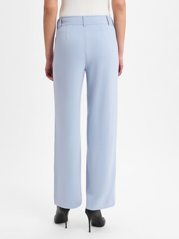 mbym Wide leg Bandplooibroek 'Geneva-M' in Blauw