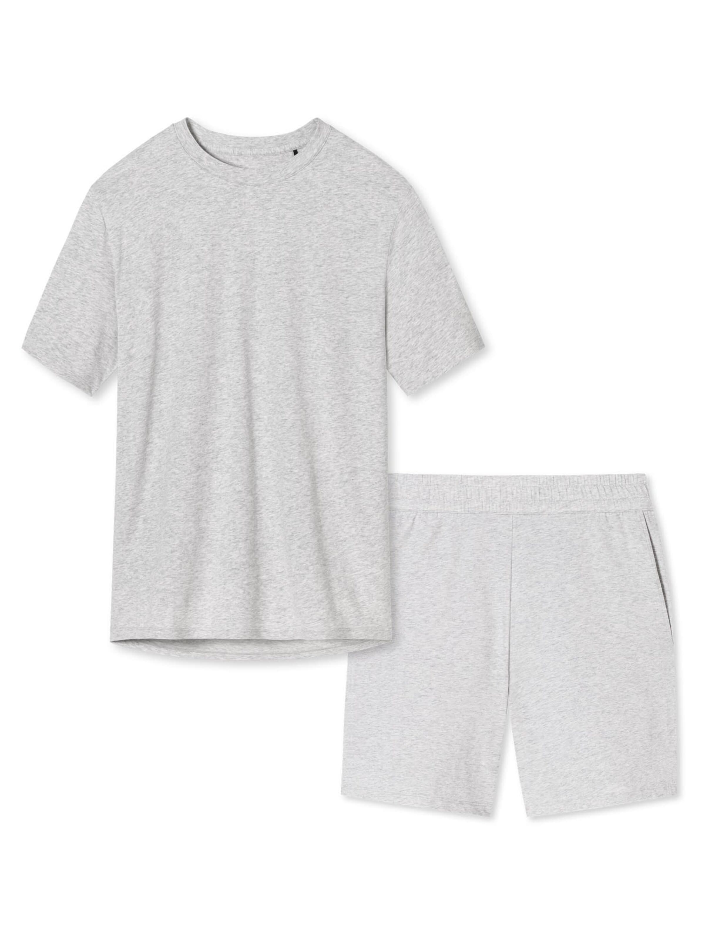 SCHIESSER Pajama 'Organic Cotton' in Grey: front