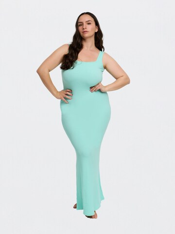 Robe 'Ribbed Tank Top Maxikleid' cfab en vert : devant